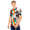 Neon Geometric Men T Shirt-grizzshop