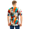 Neon Geometric Men T Shirt-grizzshop