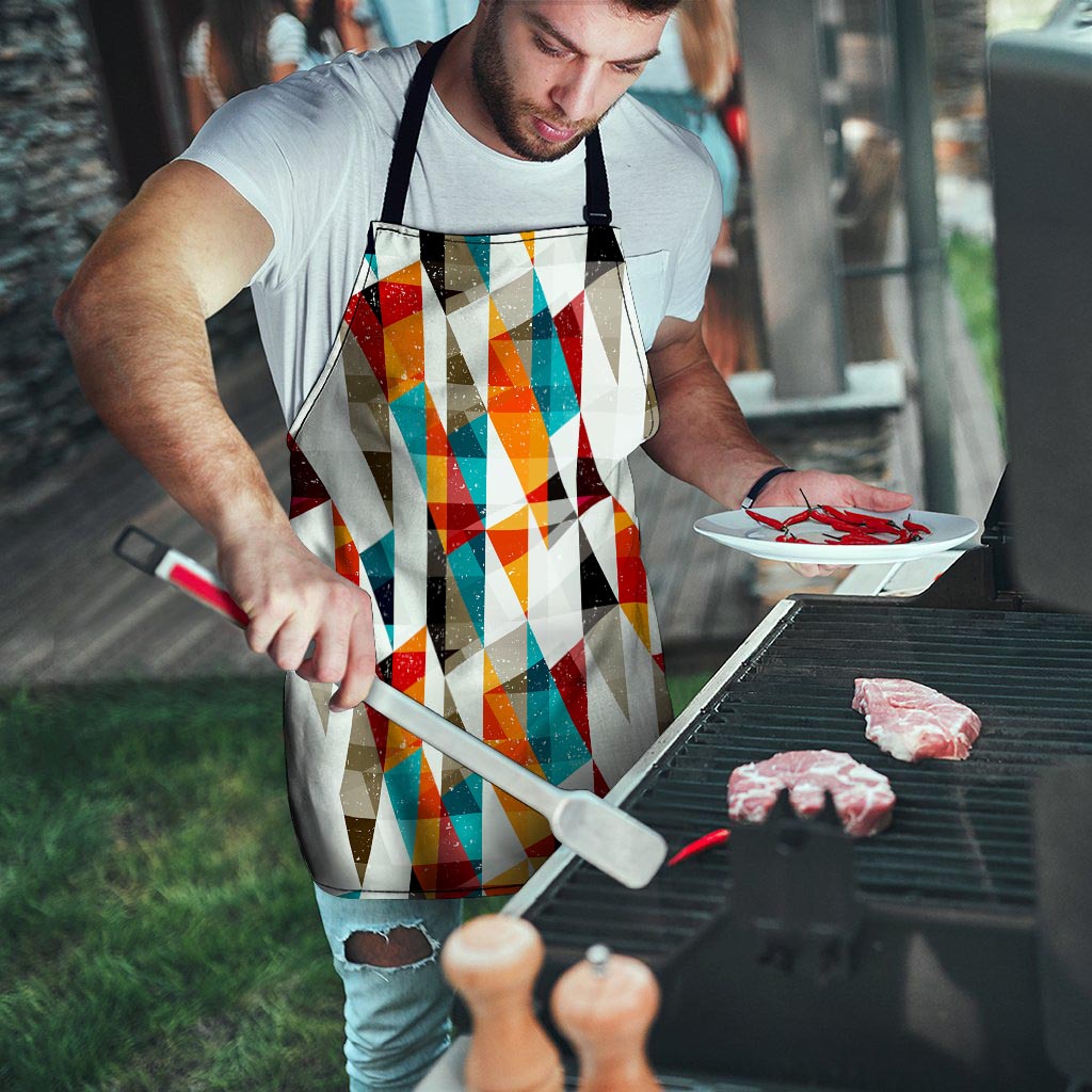 Neon Geometric Men's Apron-grizzshop