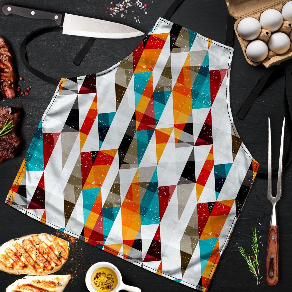 Neon Geometric Men's Apron-grizzshop