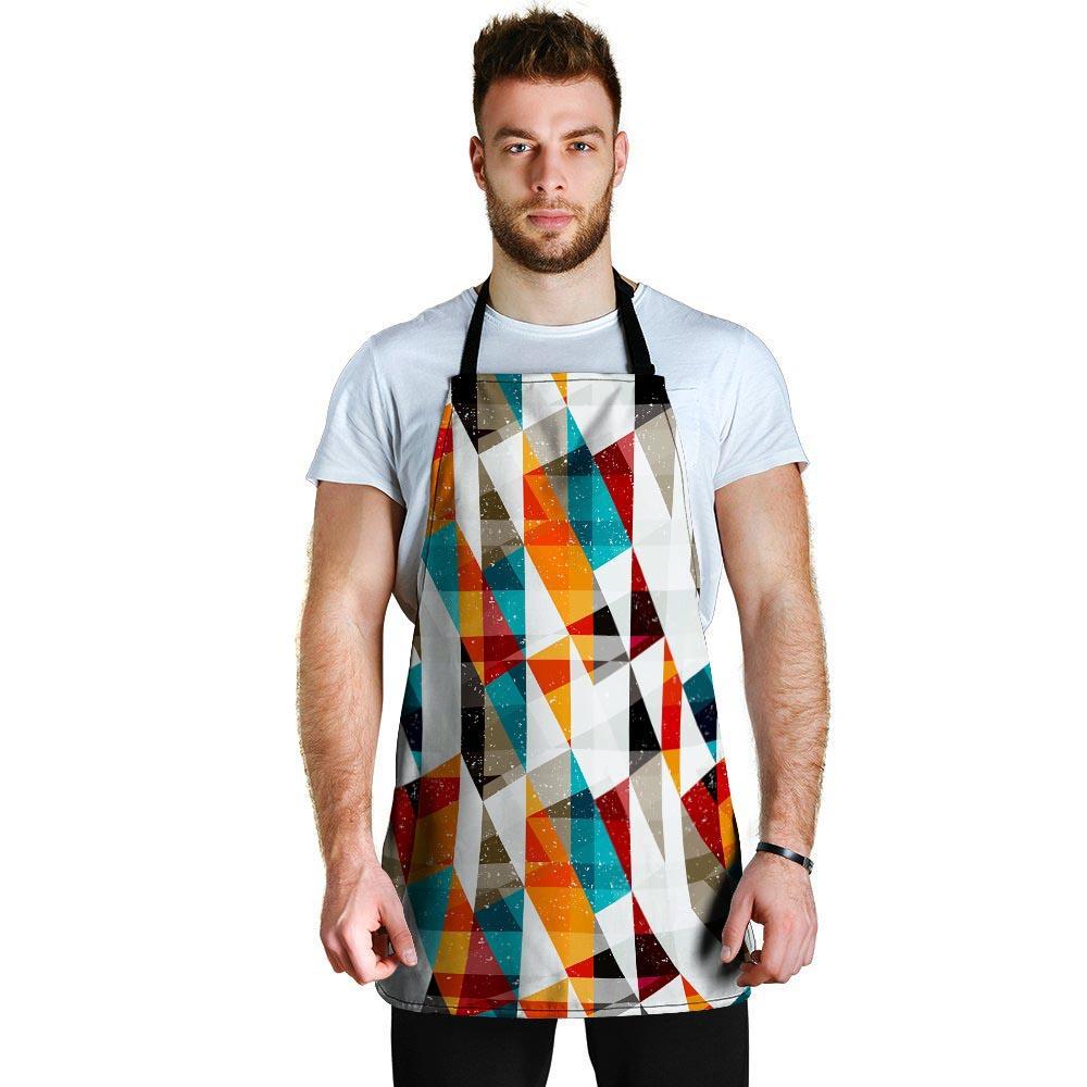 Neon Geometric Men's Apron-grizzshop