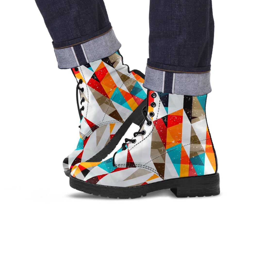 Neon Geometric Men's Boots-grizzshop