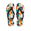 Neon Geometric Men's Flip Flops-grizzshop