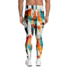 Neon Geometric Men's Leggings-grizzshop