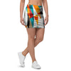 Neon Geometric Mini Skirt-grizzshop