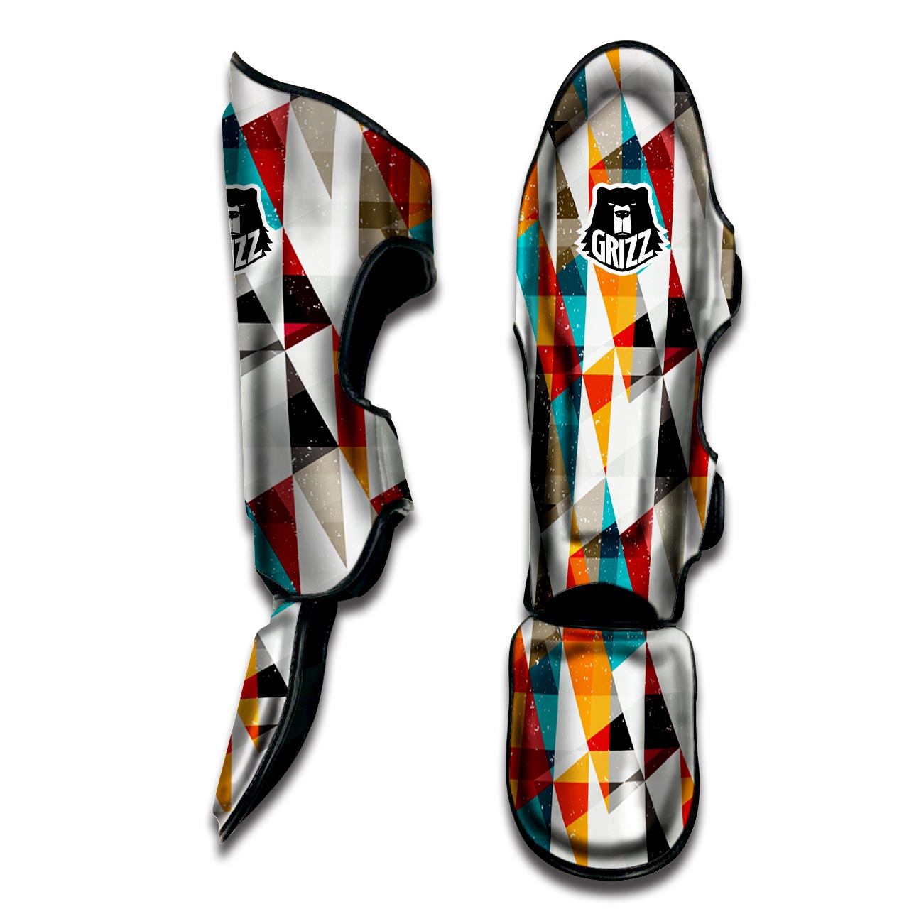 Neon Geometric Muay Thai Shin Guard-grizzshop