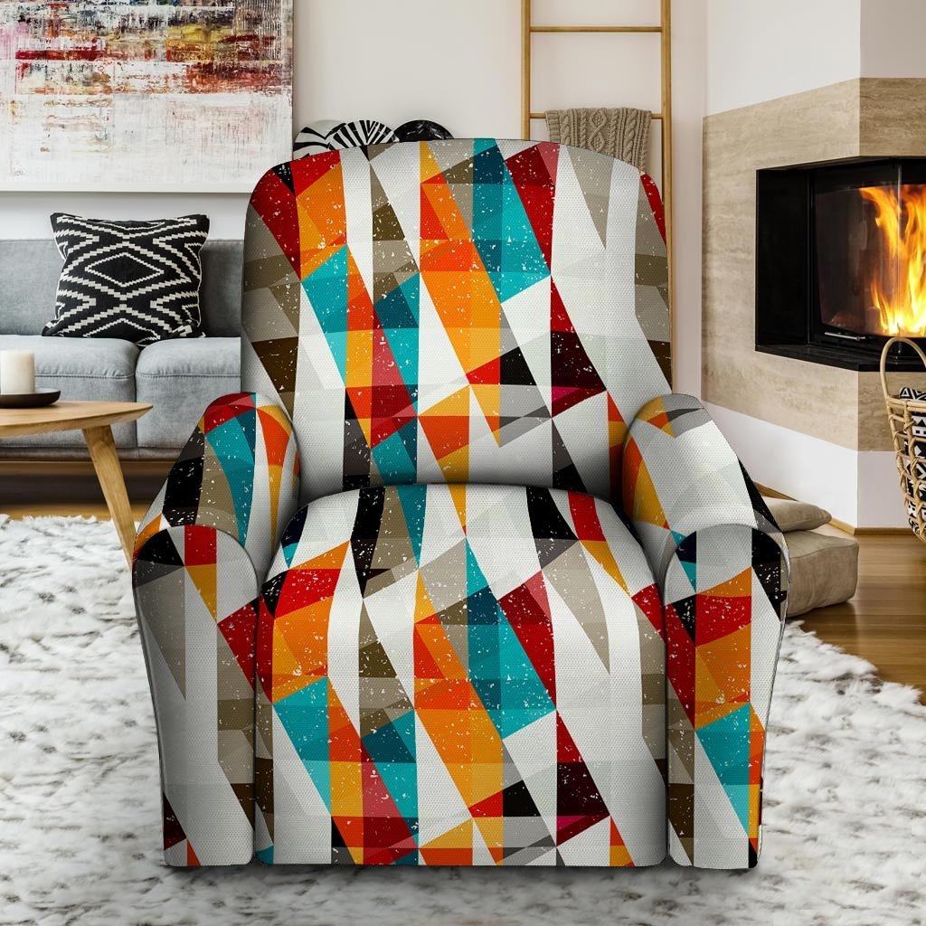 Neon Geometric Recliner Cover-grizzshop