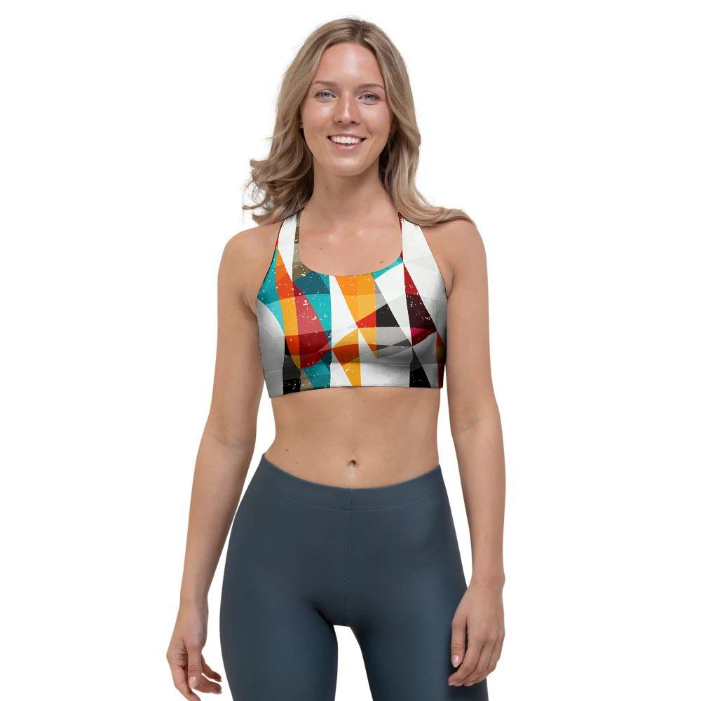 Neon Geometric Sports Bra-grizzshop