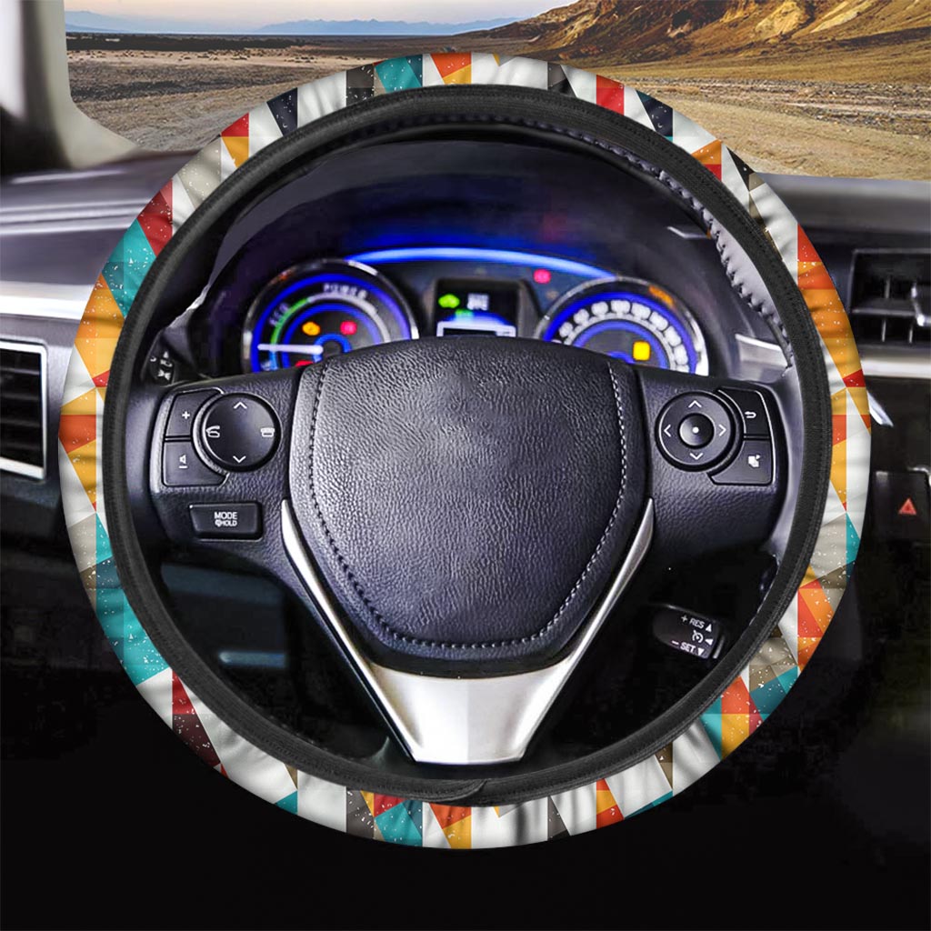 Neon Geometric Steering Wheel Cover-grizzshop