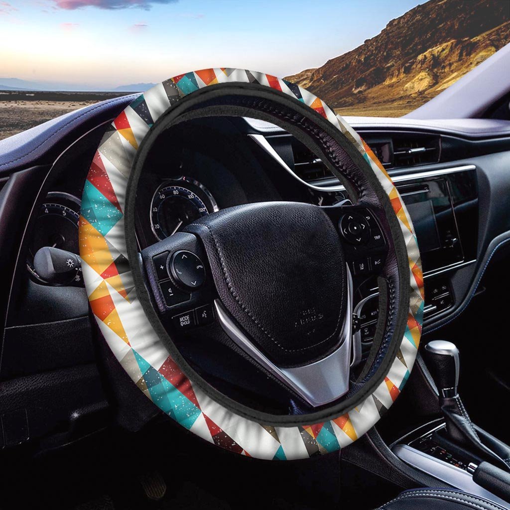 Neon Geometric Steering Wheel Cover-grizzshop