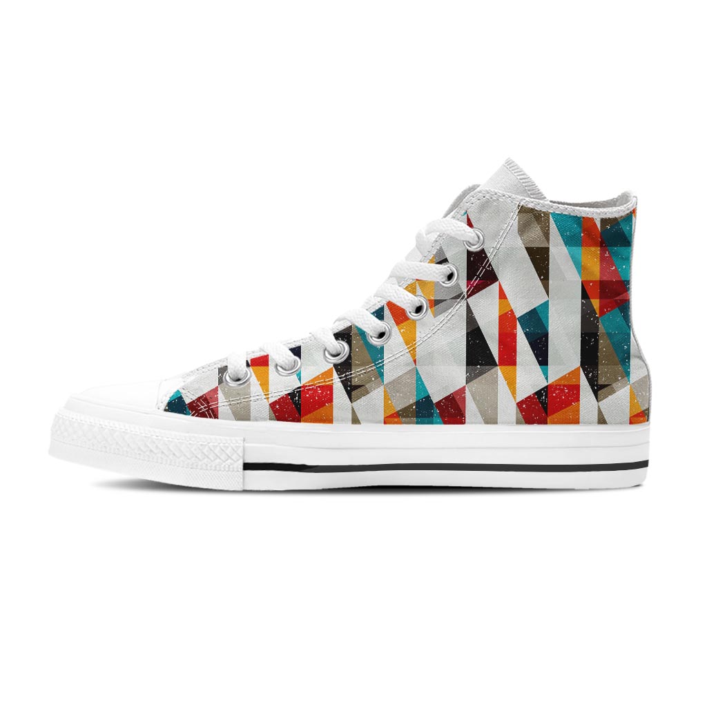 Neon Geometric Women's High Top Shoes-grizzshop