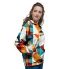 Neon Geometric Women's Hoodie-grizzshop