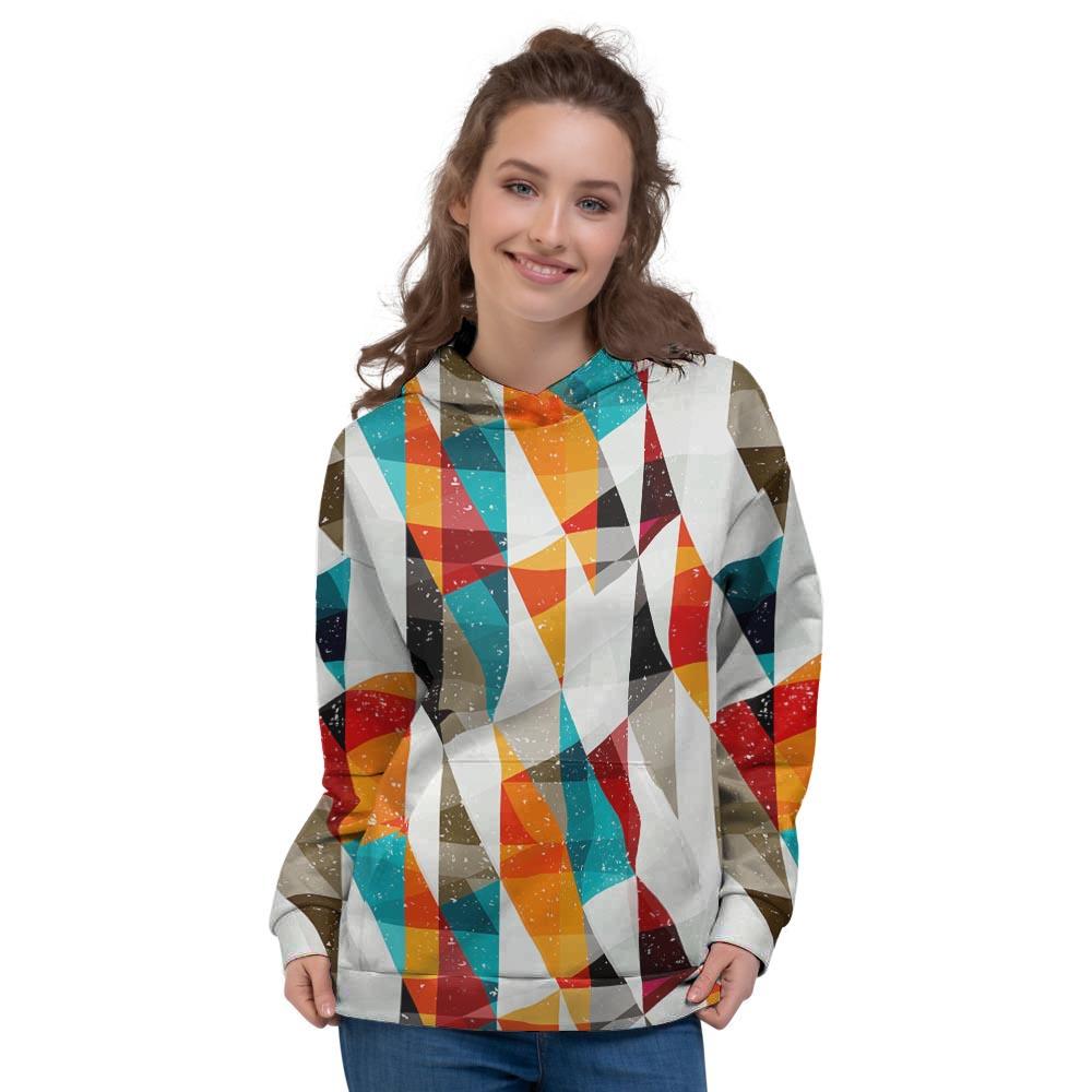 Neon Geometric Women's Hoodie-grizzshop