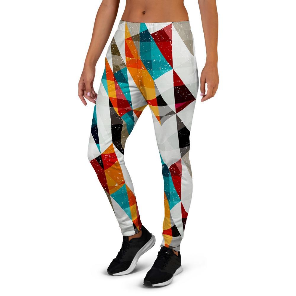 Neon Geometric Women's Joggers-grizzshop