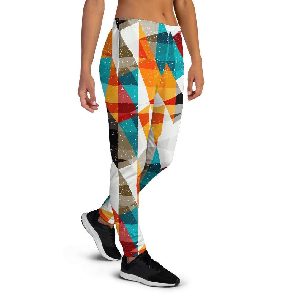 Neon Geometric Women's Joggers-grizzshop