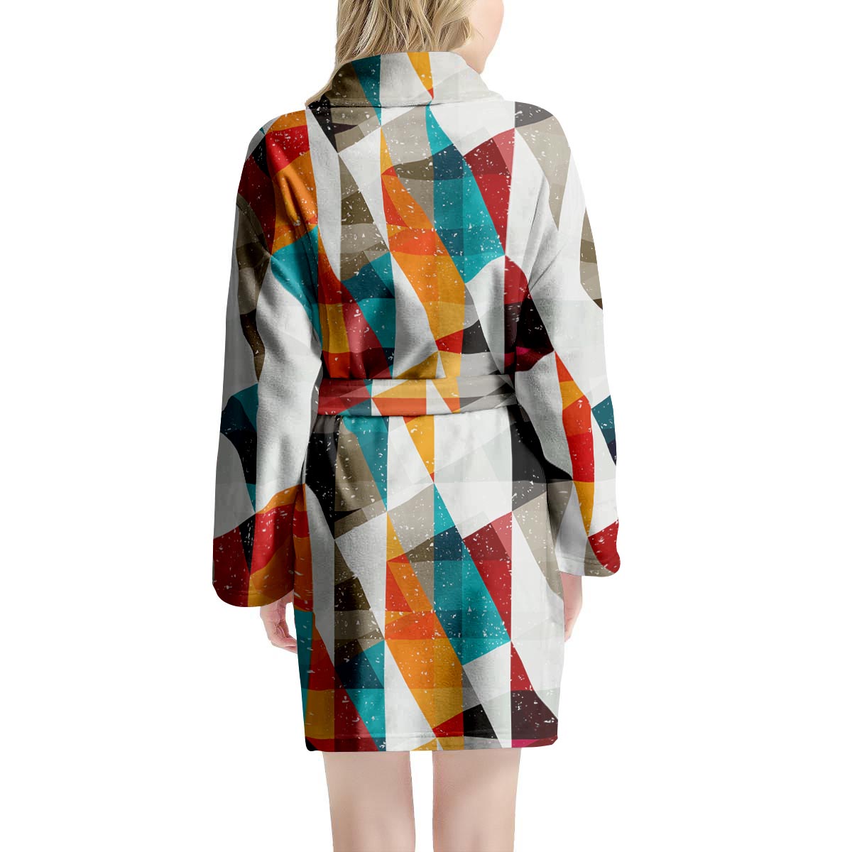 Neon Geometric Women's Robe-grizzshop