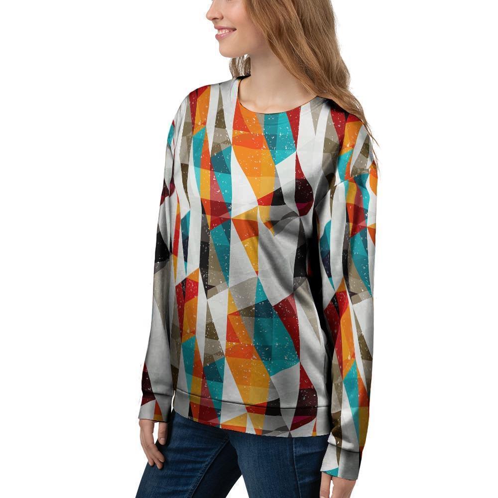 Neon Geometric Women's Sweatshirt-grizzshop