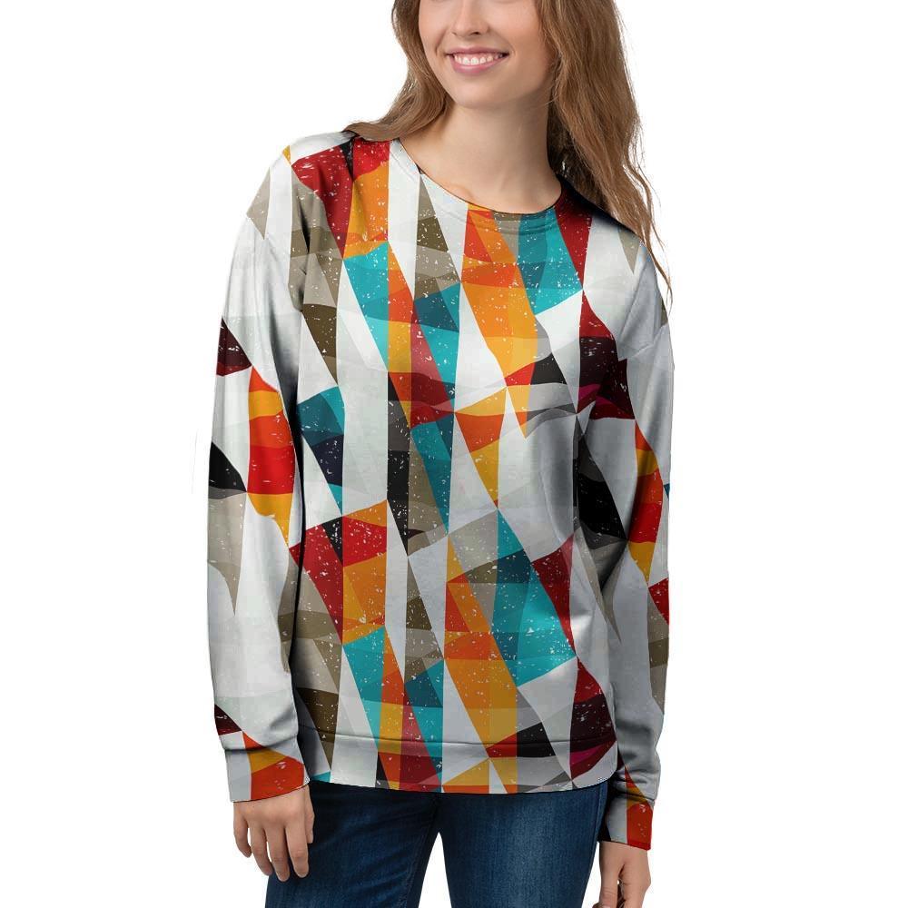 Neon Geometric Women's Sweatshirt-grizzshop