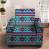 Neon Indian Aztec Abstract Art Print Armchair Cover-grizzshop