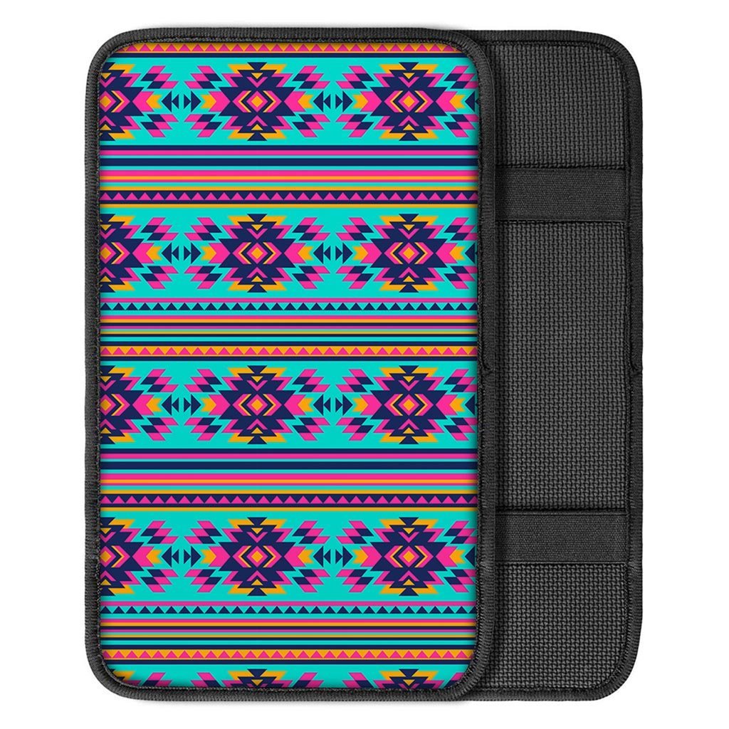 Neon Indian Aztec Abstract Art Print Car Console Cover-grizzshop