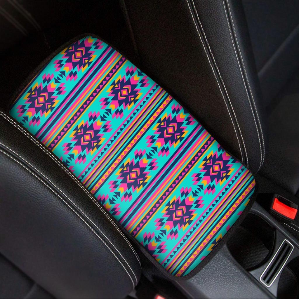 Neon Indian Aztec Abstract Art Print Car Console Cover-grizzshop