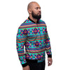 Neon Indian Aztec Abstract Art Print Men's Bomber Jacket-grizzshop