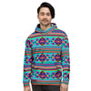 Neon Indian Aztec Abstract Art Print Men's Hoodie-grizzshop