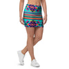 Neon Indian Aztec Abstract Art Print Mini Skirt-grizzshop