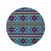 Neon Indian Aztec Abstract Art Print Round Rug-grizzshop