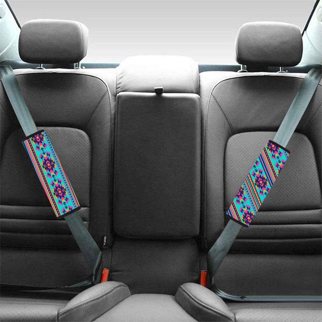 Neon Indian Aztec Abstract Art Print Seat Belt Cover-grizzshop