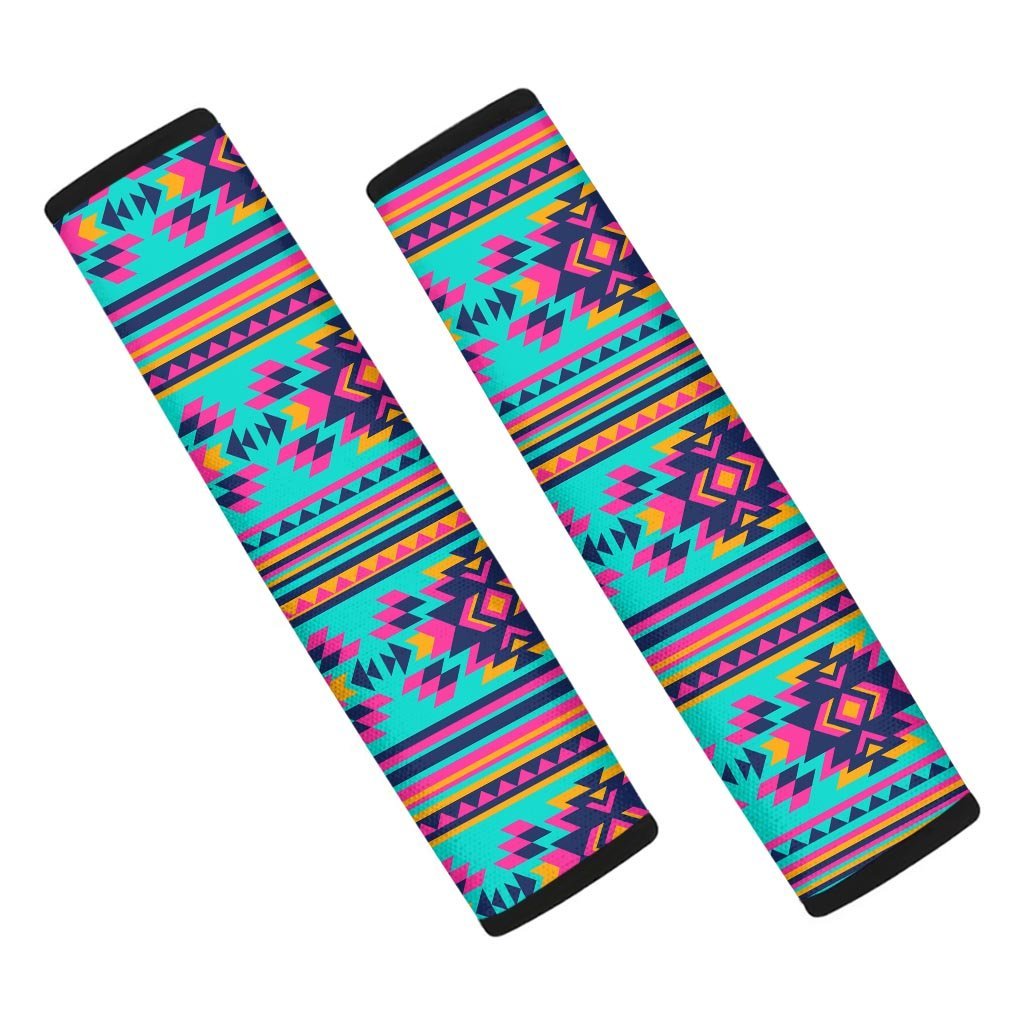 Neon Indian Aztec Abstract Art Print Seat Belt Cover-grizzshop