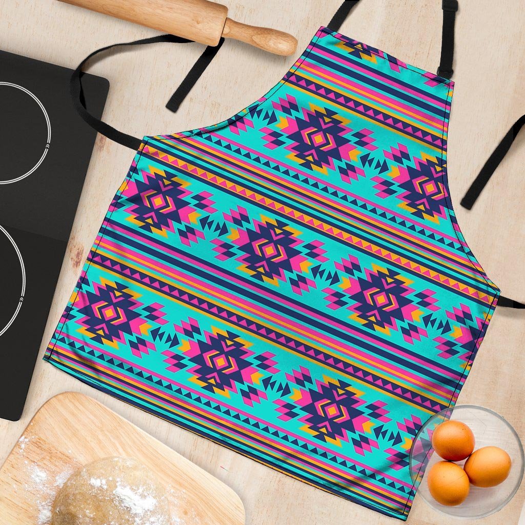 Neon Indian Aztec Abstract Art Print Women's Apron-grizzshop