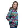 Neon Indian Aztec Abstract Art Print Women's Hoodie-grizzshop