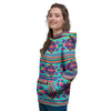 Neon Indian Aztec Abstract Art Print Women's Hoodie-grizzshop