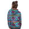 Neon Indian Aztec Abstract Art Print Women's Hoodie-grizzshop