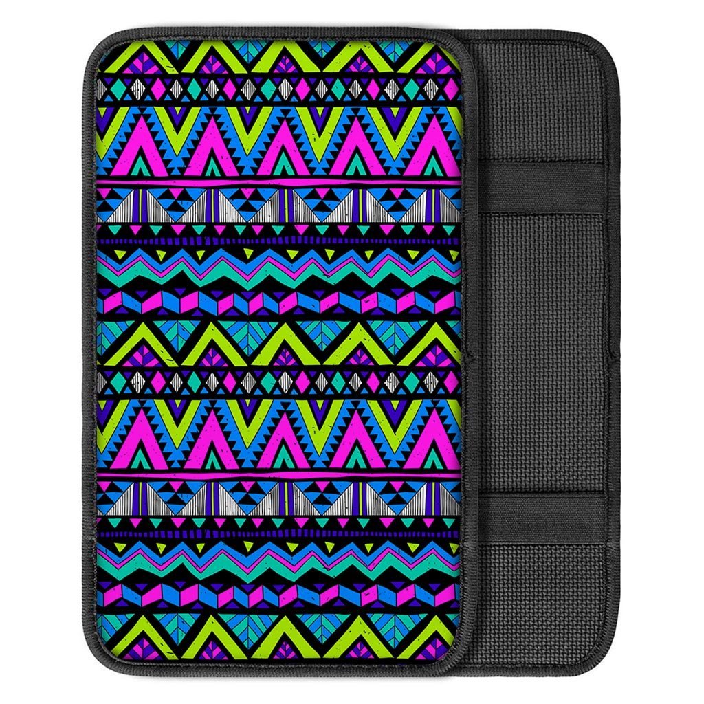 Neon Indian Aztec Doodle Car Console Cover-grizzshop
