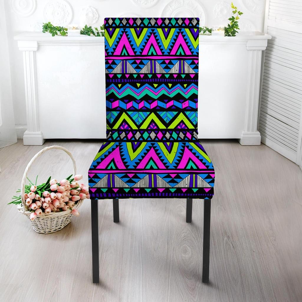 Neon Indian Aztec Doodle Chair Cover-grizzshop