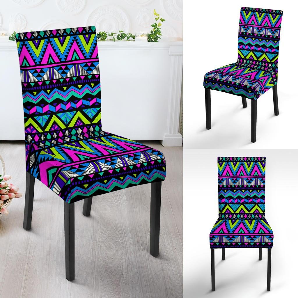 Neon Indian Aztec Doodle Chair Cover-grizzshop