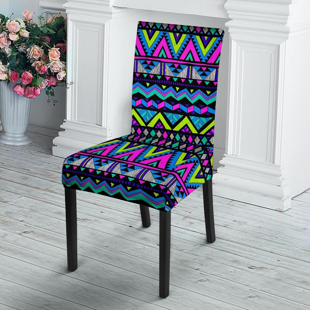 Neon Indian Aztec Doodle Chair Cover-grizzshop