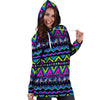 Neon Indian Aztec Doodle Hoodie Dress-grizzshop