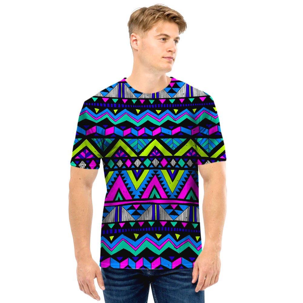 Neon Indian Aztec Doodle Men T Shirt-grizzshop