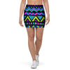 Neon Indian Aztec Doodle Mini Skirt-grizzshop