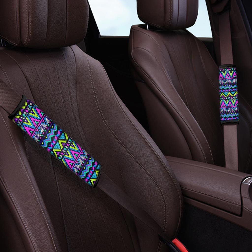 Neon Indian Aztec Doodle Seat Belt Cover-grizzshop