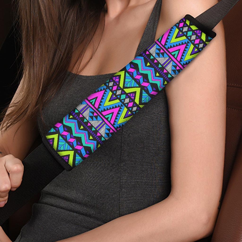 Neon Indian Aztec Doodle Seat Belt Cover-grizzshop