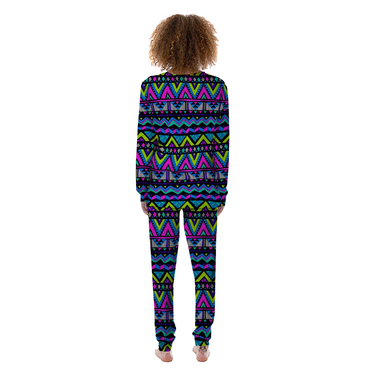 Neon Indian Aztec Doodle Women's Pajamas-grizzshop