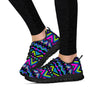 Neon Indian Aztec Doodle Women's Sneakers-grizzshop