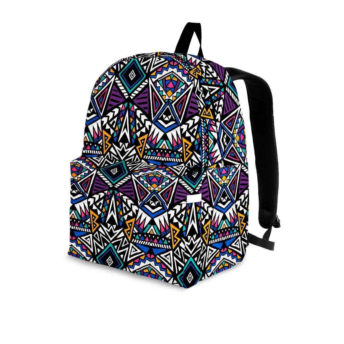 Neon Indian Aztec Triangles Abstract Geometric Art Backpack-grizzshop