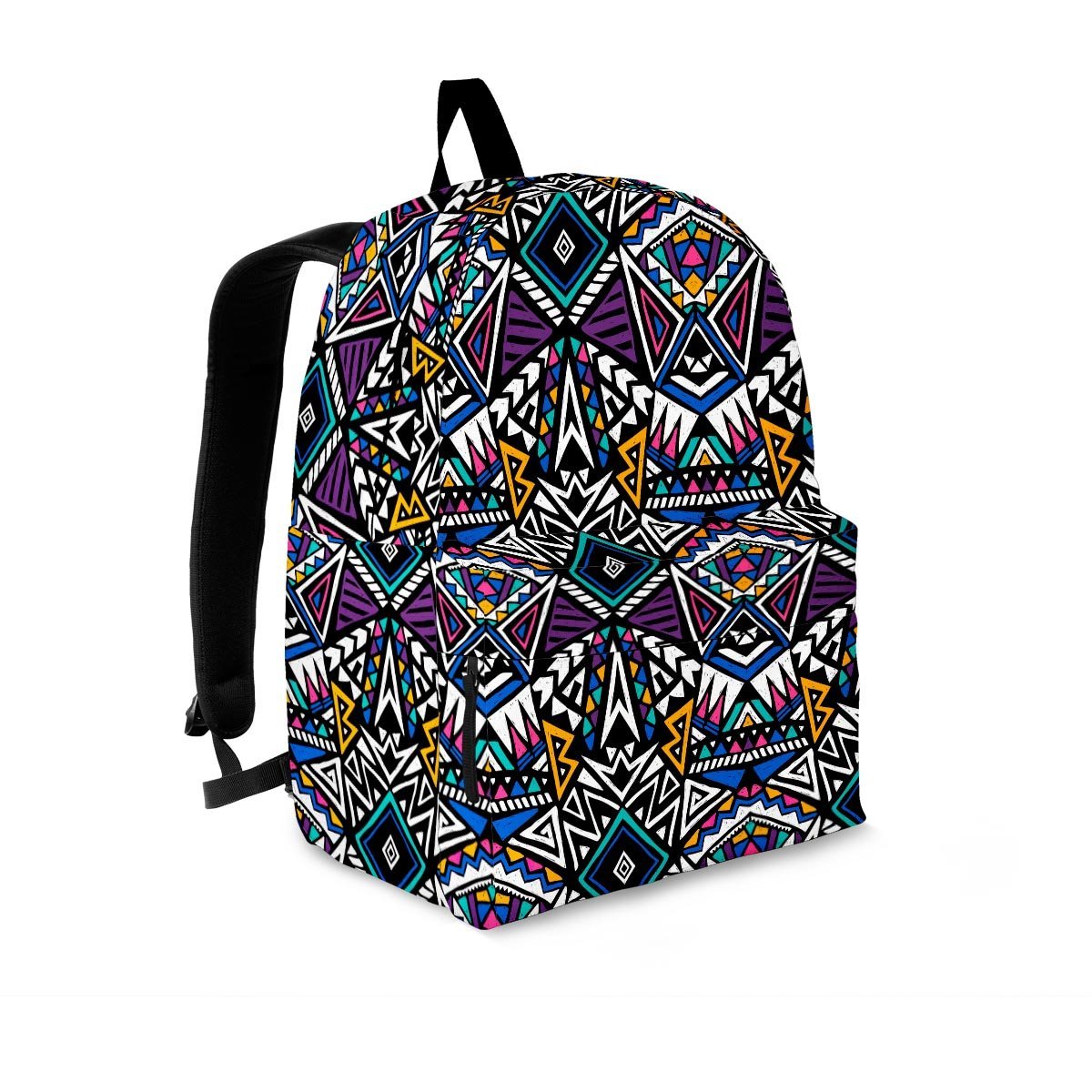 Neon Indian Aztec Triangles Abstract Geometric Art Backpack-grizzshop