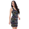 Neon Indian Aztec Triangles Abstract Geometric Art Bodycon Dress-grizzshop