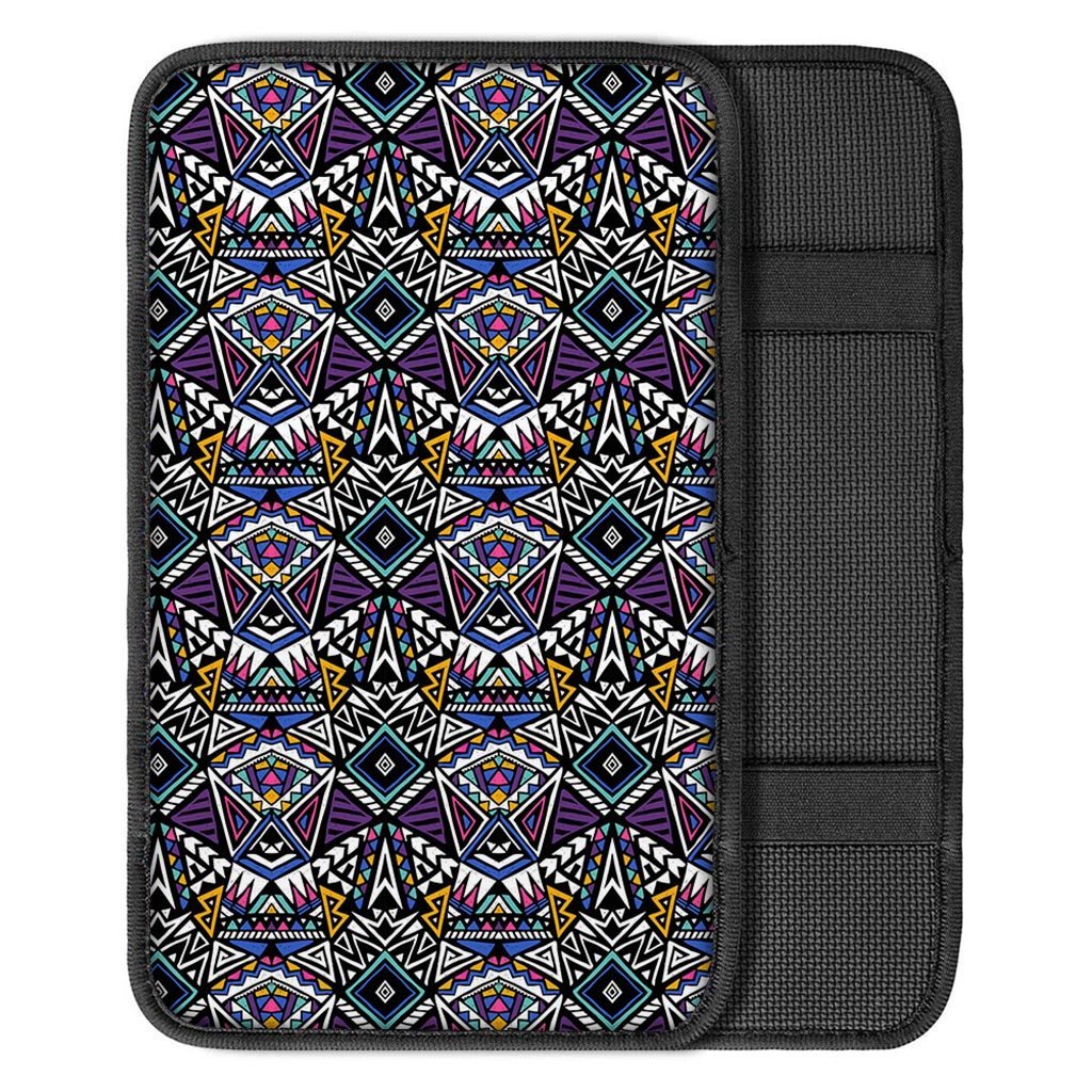 Neon Indian Aztec Triangles Abstract Geometric Art Car Console Cover-grizzshop